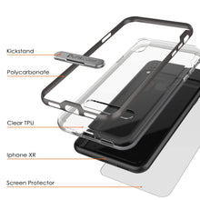 Load image into Gallery viewer, iPhone XR Case, PUNKcase [LUCID 3.0 Series] [Slim Fit] Armor Cover w/ Integrated Screen Protector [Grey]

