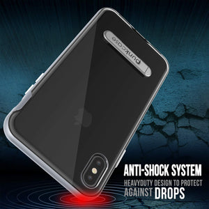 iPhone XS Max Case, PUNKcase [LUCID 3.0 Series] [Slim Fit] Armor Cover w/ Integrated Screen Protector [Silver]
