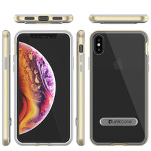 Load image into Gallery viewer, iPhone XS Max Case, PUNKcase [LUCID 3.0 Series] [Slim Fit] Armor Cover w/ Integrated Screen Protector [Gold]
