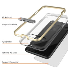 Load image into Gallery viewer, iPhone XS Max Case, PUNKcase [LUCID 3.0 Series] [Slim Fit] Armor Cover w/ Integrated Screen Protector [Gold]
