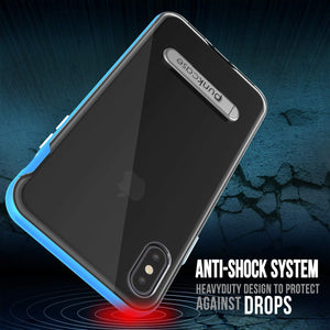 iPhone XS Max Case, PUNKcase [LUCID 3.0 Series] [Slim Fit] Armor Cover w/ Integrated Screen Protector [Blue]