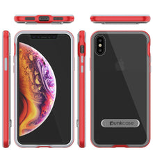 Load image into Gallery viewer, iPhone XS Max Case, PUNKcase [LUCID 3.0 Series] [Slim Fit] Armor Cover w/ Integrated Screen Protector [Red]
