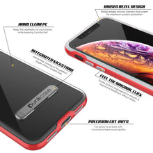 Load image into Gallery viewer, iPhone XS Max Case, PUNKcase [LUCID 3.0 Series] [Slim Fit] Armor Cover w/ Integrated Screen Protector [Red]
