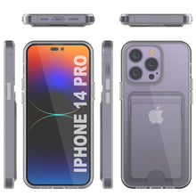 Load image into Gallery viewer, iPhone 14 Pro Card Holder Case [Crystal CardSlot Series] [Slim Fit]
